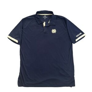 Notre Dame Fighting Irish Men's 3XL Golf Polo Navy NCAA Short Sleeve